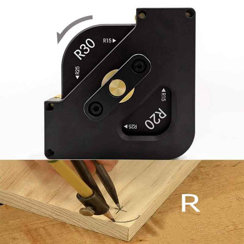 [Australia - AusPower] - 8 in 1 Router Templates, Aluminium Alloy, Radius Jig Router Templates, Radius Half Round Corner Radius Quick Jig Router Table Templates (R15/20/25/30+T15/20/25/30) 
