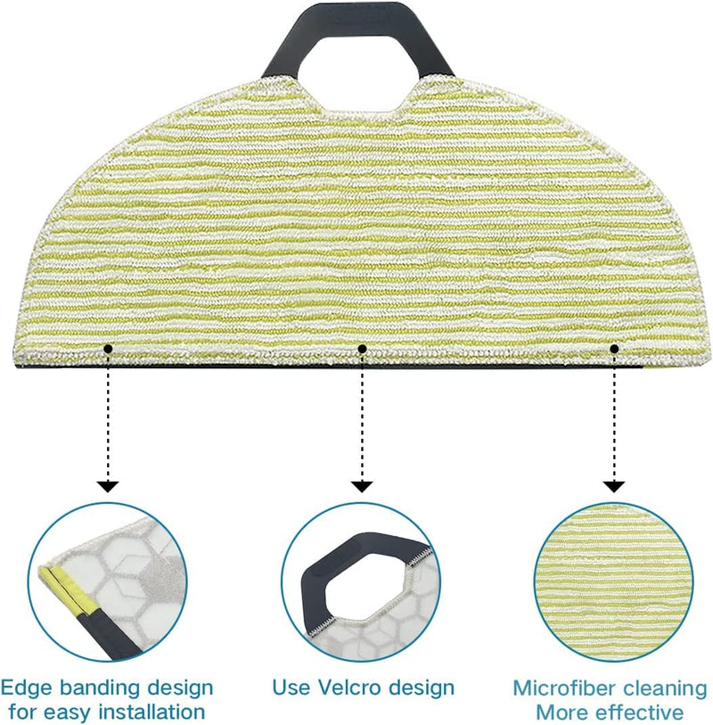 [Australia - AusPower] - Replacement Parts Compatible with Shark AV2610WA AV2630WA RV2610WA Matrix Plus Robot Vacuum Cleaner,1 Main Brush,1 Main Brush Cover,2 Filters,5 Mop Pads,6 Side Brushes,1 Pre Filter,1 Pre-Motor Foam 
