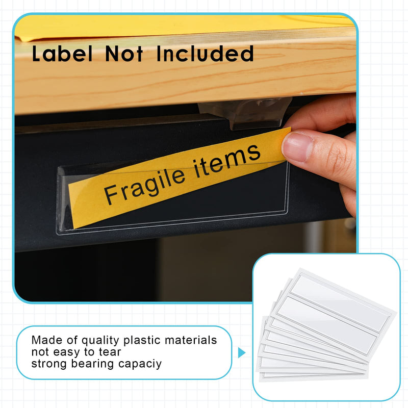 30 Pack Self-Adhesive Index Card Pockets with Top Open for Loading - Ideal Card Holder for Organizing and Protecting Your Index Cards - Crystal Clear Plastic(4.4 x 1.2 Inches) 4.4 x 1.2 Inches - NewNest Australia