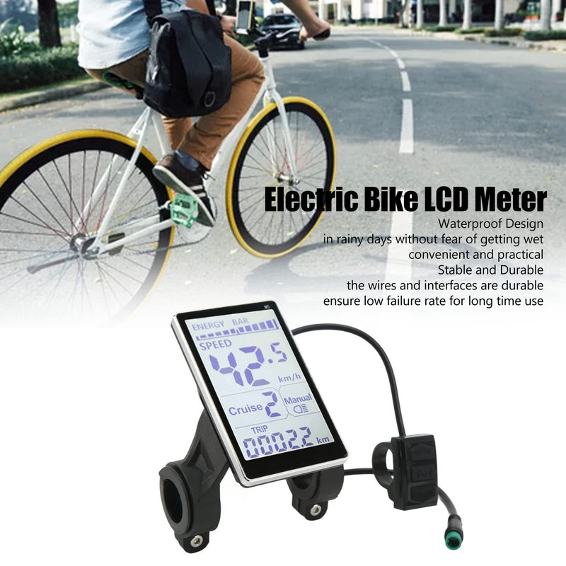 [Australia - AusPower] - M5 LCD Display, Display 5 Pin M5 LCD Panel Screen for 31.8 22.2mm Electric Bikes Electric Parts for 24V 36V 48V 60V Power Meter Used with Protocol 2 Controller Replacement Parts 