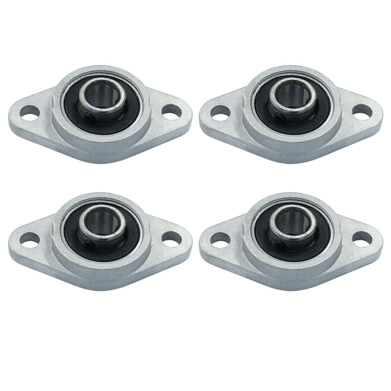 [Australia - AusPower] - 4 Pcs KFL08 Flanged Pillow Block Bearings, 8 mm Bore Self-Alignment Zinc Alloy Flange Mounted Bearings 4 
