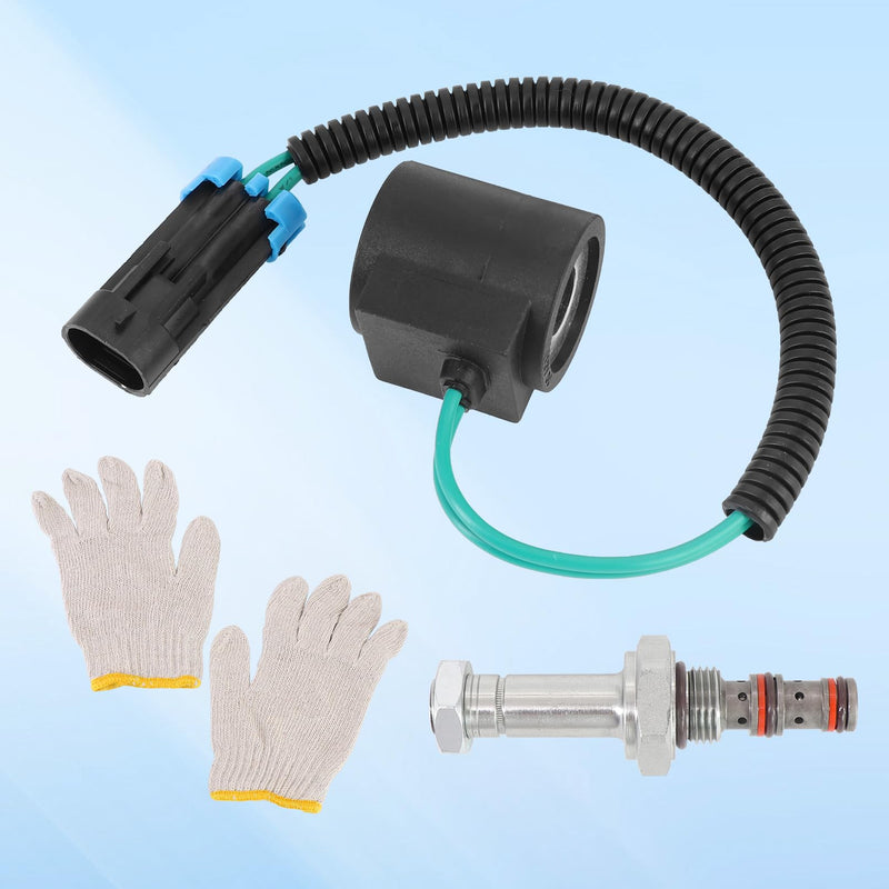 Solenoid Valve Coil and Hydraulic Spool Valve Stem Element Kit For Bob-cat 653 751 753 763 773 863 864 873 883 963 S175 S185 S205 T250 T300 T320 6667687 6309311 6671025 6675559