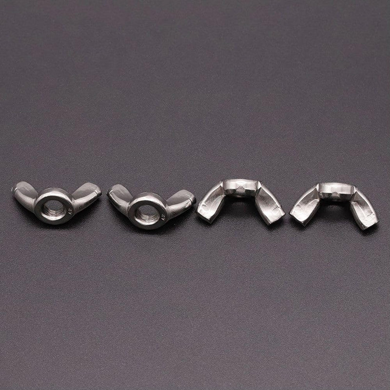 [Australia - AusPower] - M6-1.0 (30 Pcs) Stainless Wing Nuts, 304 Stainless Steel 18-8 Butterfly Wing Nuts, Hand Twist Tighten Ear Wingnuts M6-1.0 30 