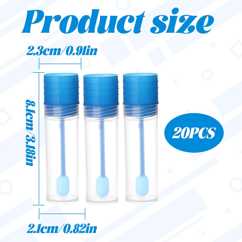 Pack of 20 Dog Fecal Sample Tubes | Sample tube, chair catcher for chair sample, chair sample tube with spoon, 15 ml faecal sample tube dog and cat, for pets