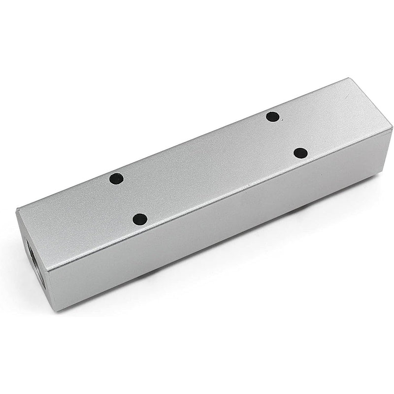 [Australia - AusPower] - 4 Way Pneumatic Manifold Air Distribution Block, Aluminum Alloy Air Compressor Manifold Distribution Block, G1/2 Supply Port, G1/4-Inch Output Port (4 Way 6 Port) 4 Way 6 Port 