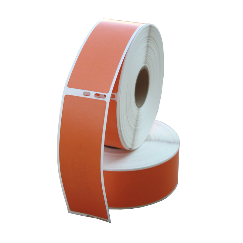 LabelValue LV-30252OR 1-1/8" x 3-1/2" Orange Address Direct Thermal Labels Compatible with Dymo 450 Series and Earlier LabelWriter Printers - 350 Labels Per Roll - 2 Rolls Per Pack