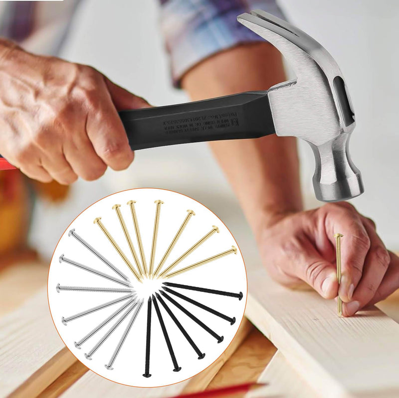 [Australia - AusPower] - 3/4 Inch Black Hardware nails, round head nail, Small nail, Nail hanging poster, Pictures nail, Wood nail, 400 PCS 3/4 inch 