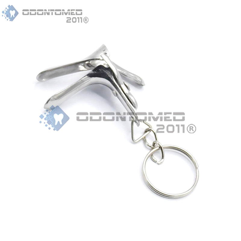[Australia - AusPower] - OdontoMed2011 Pack of 5 Pieces GYN Speculum Keychain Stainless Steel Key Chain 