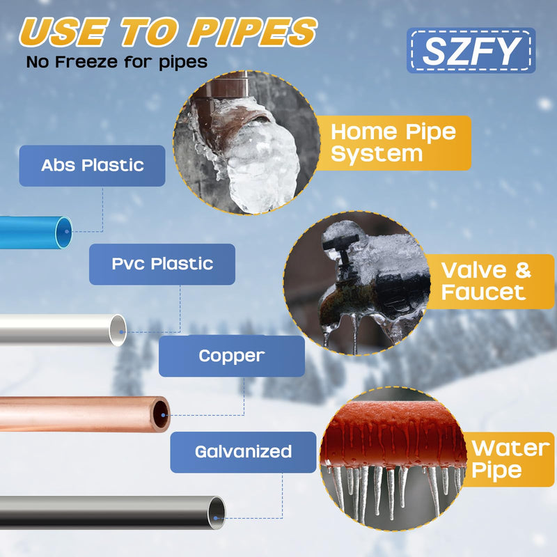 3FT~200FT Heat Tape for Water Pipes, -40°F Deicing Cable,Pipe Heat Cables for Roof,Gutter，Farm，Freeze Protetion Heating Wires, Heated Water Hose,Plumbing Fixtures,120V 5W/FT (24FT) 24FT