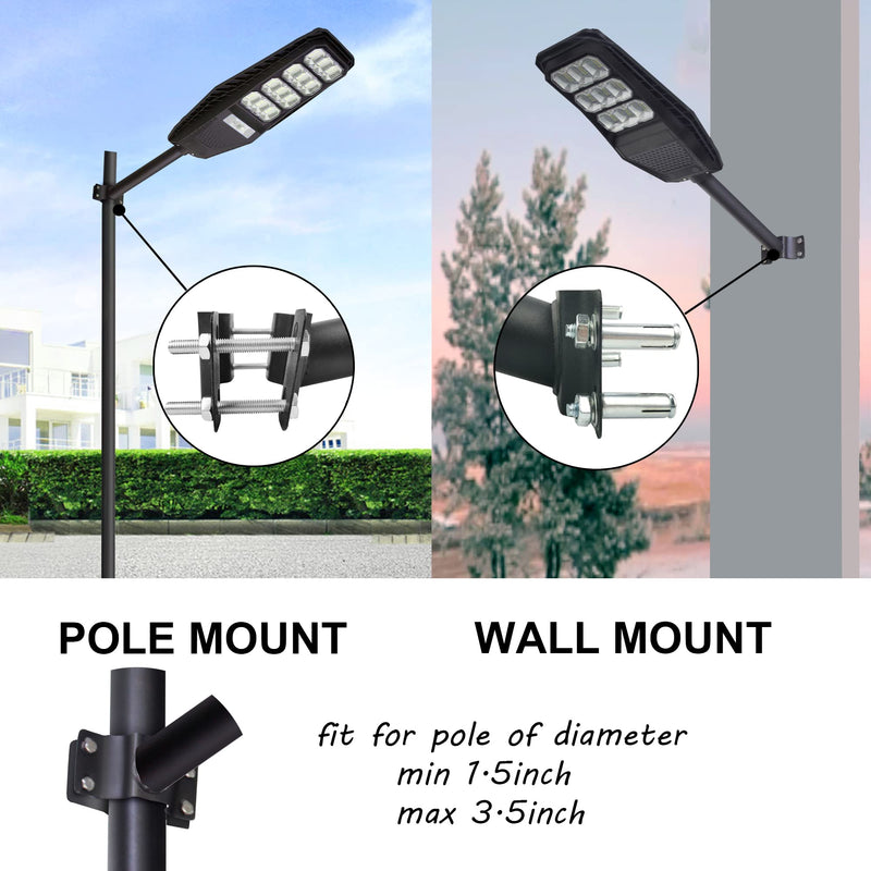 [Australia - AusPower] - Light Pole Mount,Solar Lighting Mounting Bracket Extension Pole Kit Wall Black Metal Pipes Barn Lights Fixture Antenna Adaptor Outdoor Arm for Street Light,Wall Mounted Tire,Barn Lamp,Post Tree 12 inches black 