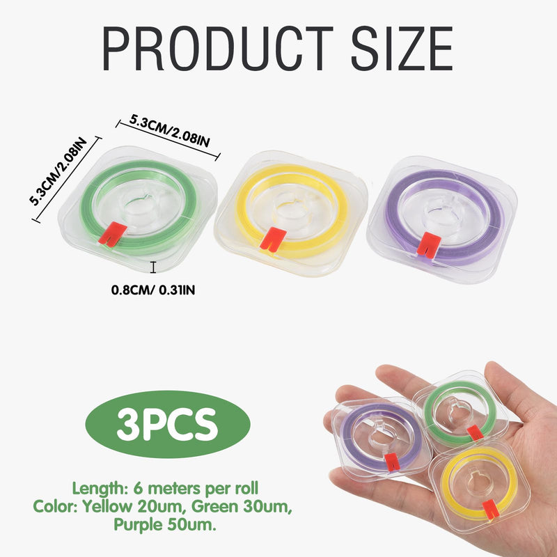 3 Bands, Tooth Sanding Strips, Polishing Strips, Interdental Polishing Tape, Coloured Dental Polishing Tape on Roll, Coarse, Medium, Fine Grain, Easy to Use, Effective Interdental Cleaning and