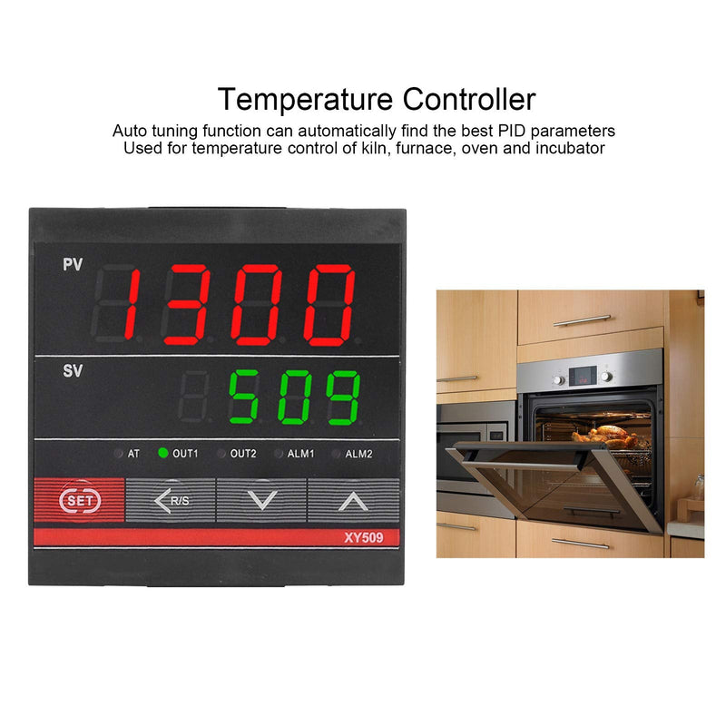 [Australia - AusPower] - 100‑240VAC Temperature Controller PID Heating and Cooling Relay Universal Equipment XY509 for Temperature Control of Kiln Furnace 96 x 96 x 78mm 