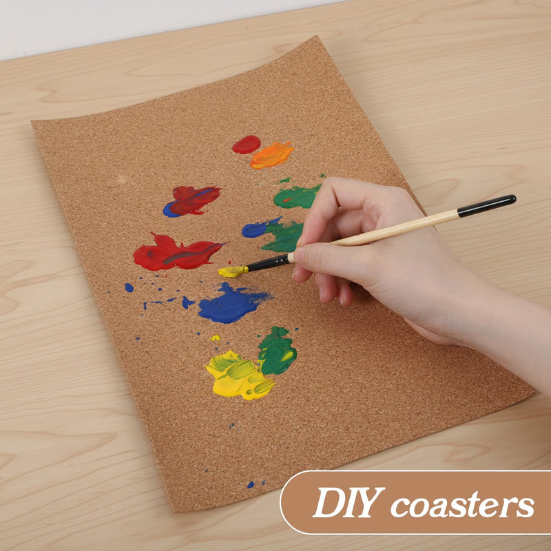6PCS Adhesive Cork Sheets 11.8X8.26in | 1mm Thick Cork Sheets with Adhesive Backing for DIY Coasters Crafts Wall Decor Coffee Crafts Insulation Wedding Party