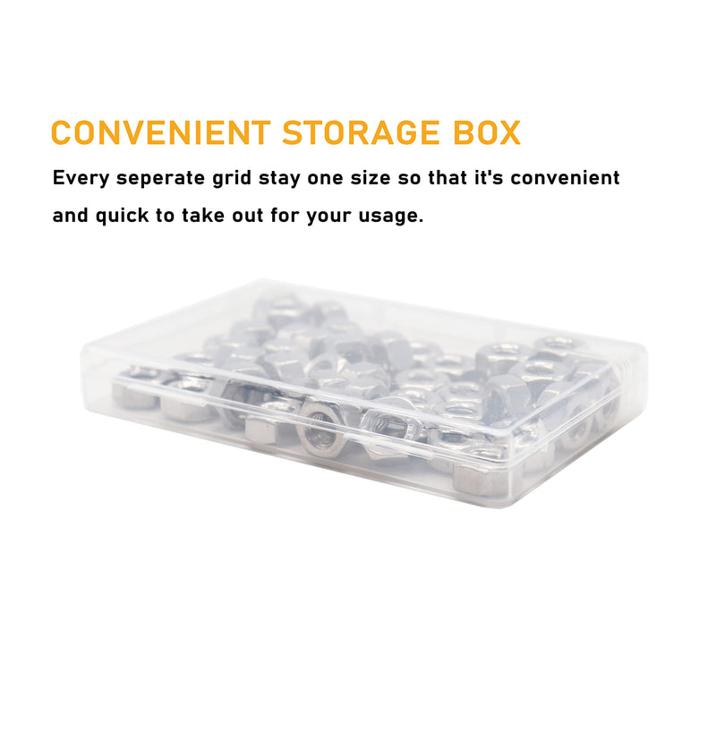 [Australia - AusPower] - binifiMux 100pcs SAE #8-32 304 Stainless Steel Hex Nuts Lock Nuts #8-32 100pcs 