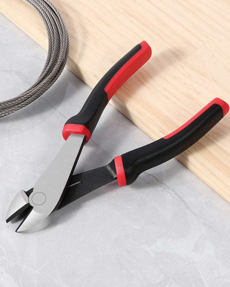 [Australia - AusPower] - IGAN 7-inch Wire Cutters, Spring-loaded Side Cutters Dikes, Ultra Tough and Durable Diagonal Cutting Pliers in CRV Steel, Heavy Duty Cutting Pliers for Electrical, Artificial Flowers and Homes 7''x1 