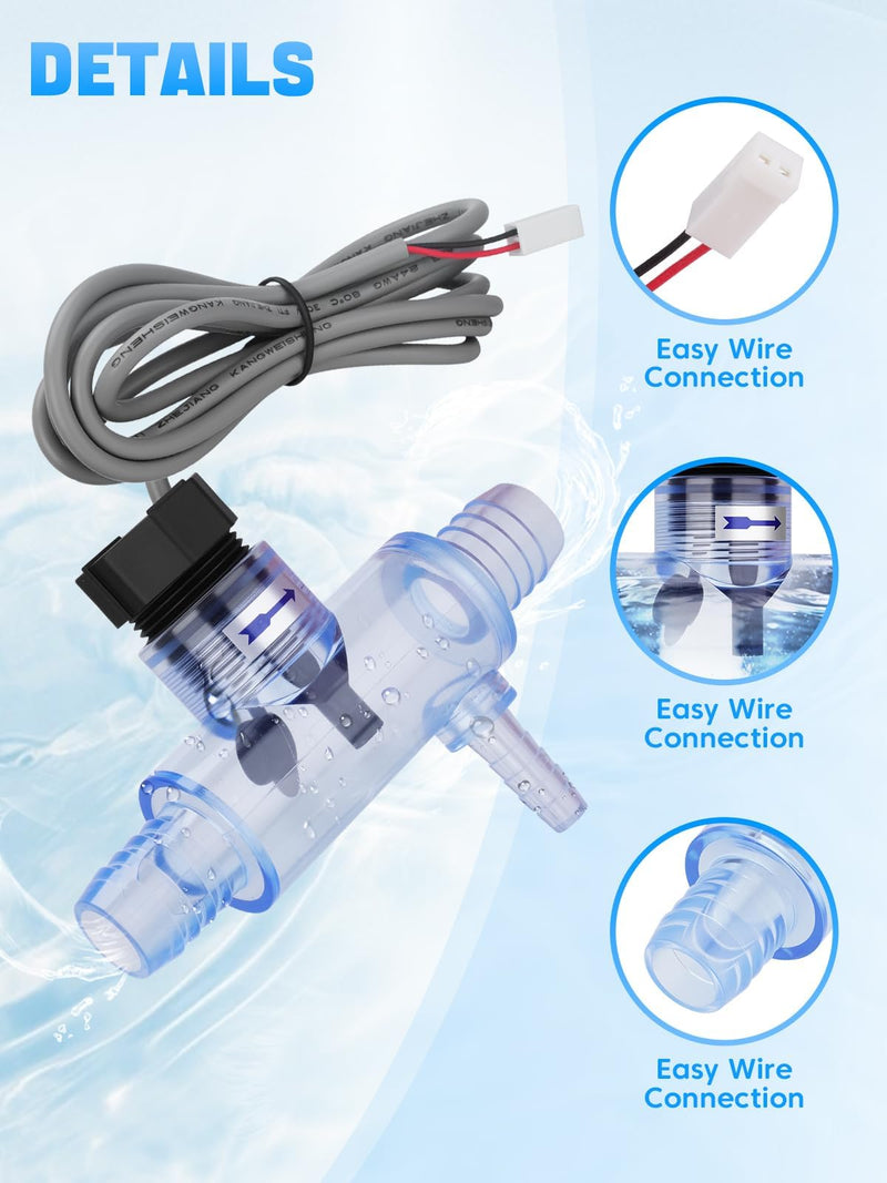[Australia - AusPower] - 2560-040 Pool Flow Switch with Tee & Cable Compatible with Sundance Spas, Jacuzzi Hot Tub and Sweetwater Spas, Flow Sensor Replace# Q-12DS-C2 