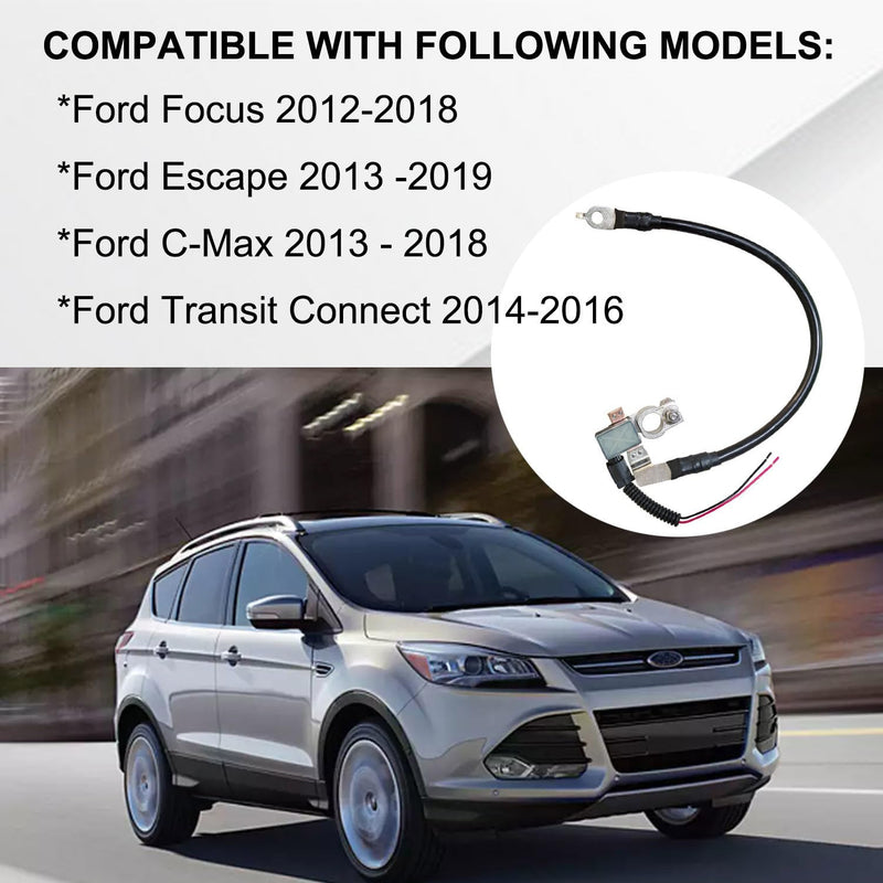 Battery Current Sensor - Direct Replacement Compatible with 2012-2018 Ford Focus, Escape, C-Max, Transit Connect - Replaces OEM # AV6N-10C679-BC, AV6Z-10C679-P
