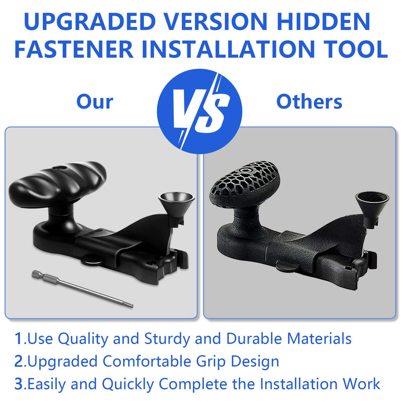 [Australia - AusPower] - Hideaway Hidden Fastener Installation Tool, Compatible with Trex Hidden Fasteners, Installing Decking Boards Hidden Fastener in One Step, Included Star Drive Bit. Fast&efficient Installation Decking. 