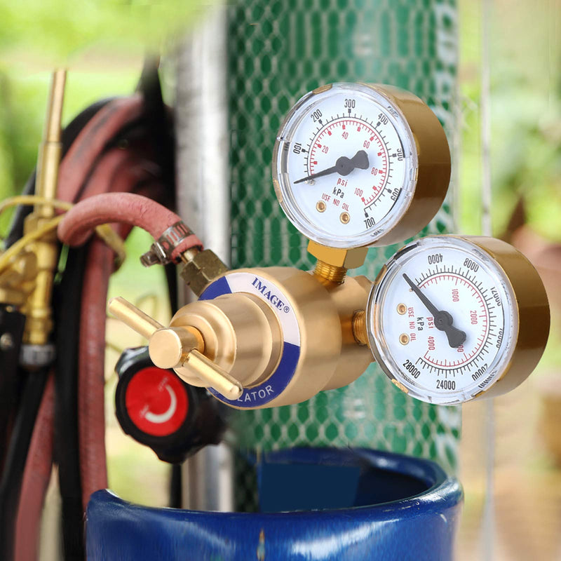 IMAGE® Welding Gas Welder Oxygen Regulator Gauges Oxy for Victor Torch Cutting Kits CGA 540