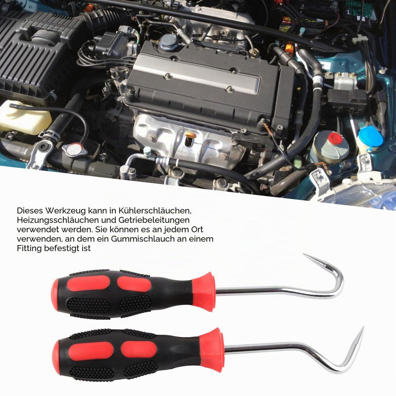 Pick and Hook Set, Coolant Hose Puller Tool, Radiator Hose Puller Tool, 2-Piece Hose Puller Hook Vehicle Maintenance Tool for Transmission Line of Radiator Heater