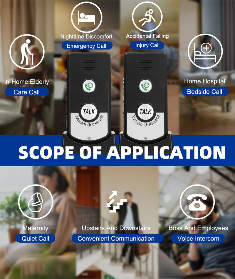 [Australia - AusPower] - 2 Way Voice Intercom - Super Long Range Wireless Intercom System for Home 