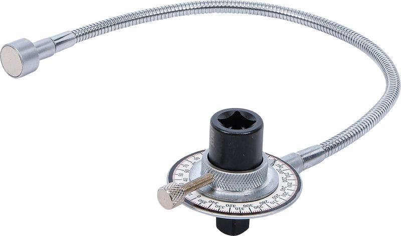 BGS 3170 Angular Gauge with Magnetic Arm, Multi-Colour, 1/2-Inch | Drive internal square 12.5 mm (1/2 inch) | max. Load capacity: approx. 280 Nm, angle controlled suit With magnetic arm 12.5 mm (1/2 inch)