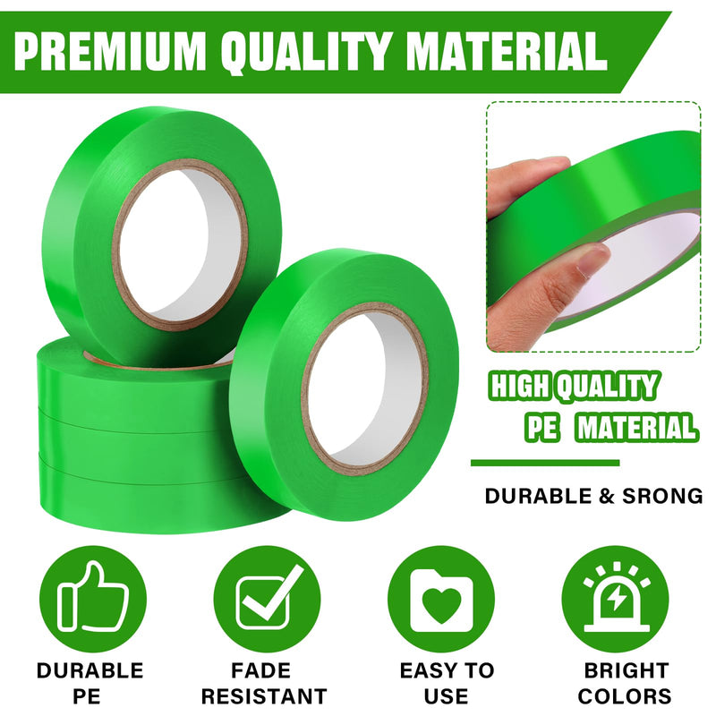 Frienda 5 Rolls Floor Vinyl Tape 1in/2in Floor Marking Court Tape Outdoor Playing Field Marking for Social Distancing Gym Stadium Classroom Athletics Warehouse 1 Inch X 60 yd Green