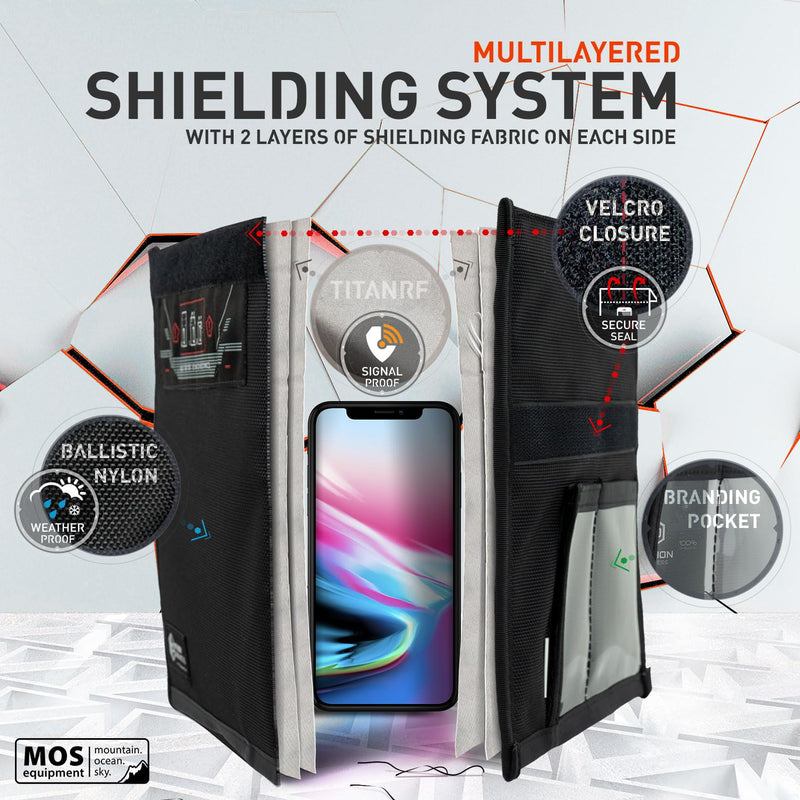 Mission Darkness Non-Window Faraday Bag for Phones // Signal Blocking Faraday Cage Prevents Hacking Tracking Spying, Device Shielding for Law Enforcement Military Digital Forensics, EMP CME Protection Universal Phone Size