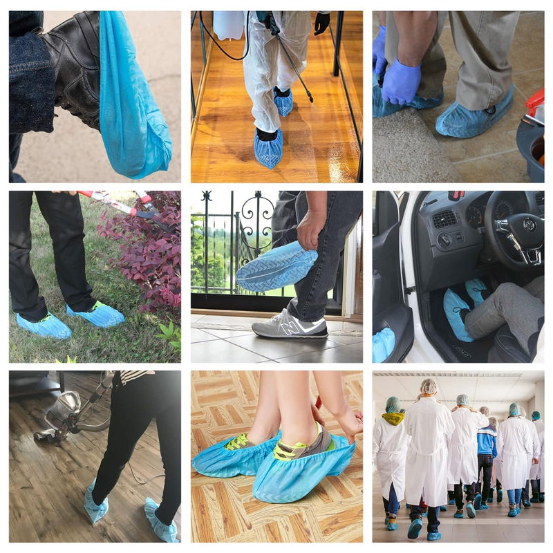 Disposable Shoe Covers Pack of 100 Polypropylene - Waterproof, Strong and Reliable, PP Overshoes Ideal for Home, Clinic, Laboratory and Outdoor, Overshoes Easy to Put on and Take Off 100 pieces