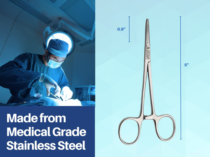 [Australia - AusPower] - Artery Forceps Straight 5 inches Mosquito Orthodontic Dental Surgical hemostat by Wise LINKERS 