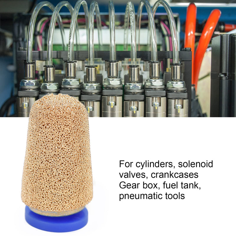 [Australia - AusPower] - 4 pieces PSF-4 pneumatic silencer, noise absorber, copper, pneumatic compressed air silencer for cylinders, solenoid valves, crankcase, transmission, fuel tanks, pneumatic tools 