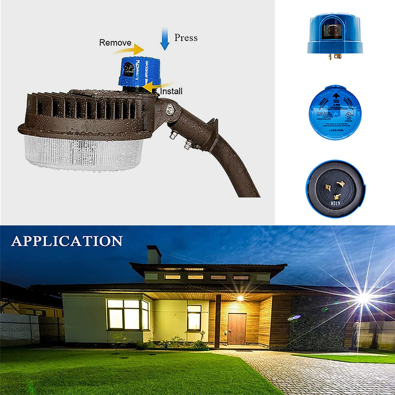[Australia - AusPower] - Twist Lock Photocell for LED Barn Light, Area Light, Street Light, Parking Lot Lights and Dusk to Dawn Light Auto On Off Photocell Switch-3PC (3.Units) 