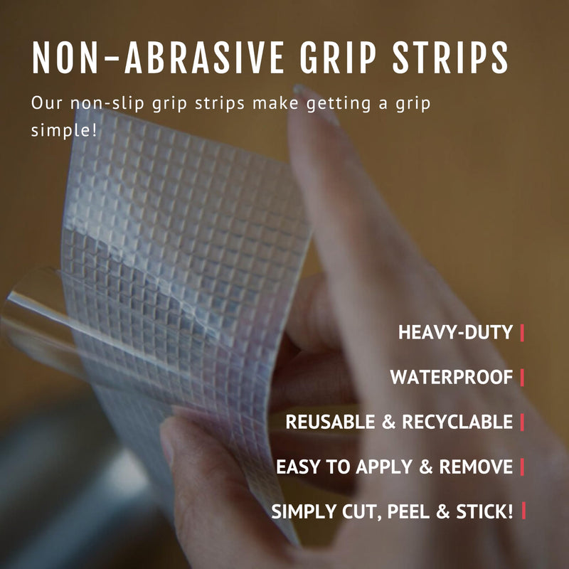 [Australia - AusPower] - Non-Abrasive Grip Tape Strips by CatTongue - Heavy Duty Waterproof Non Slip Strips for Indoor & Outdoor Use - Thousands of Grippy Uses: Furniture, Bathtubs, Frames, Gaming and More! (Black) 1-Pack Black 