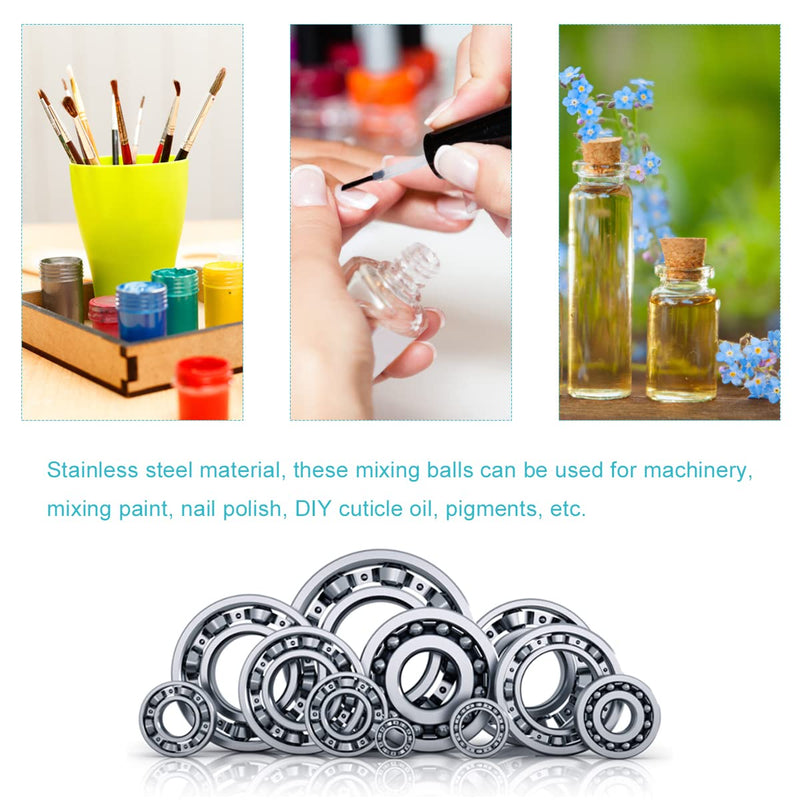 [Australia - AusPower] - 300 Pcs Paint Mixing Balls, 5.5mm/0.22 Inch 304 Stainless Steel Balls, Nail Polish Mixing Agitator Balls, Stainless Steel Precision Steel Balls for Mixing Model Paints 