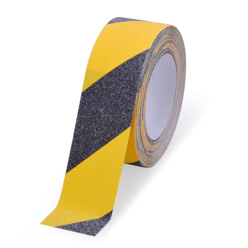 Qingluan Anti Slip Tape, Safety Non Slip Tape Outdoor Waterproof, High Adhesive Grip Tape for Stairs, Tread Step, Ramp, Skateboard, Caution to Keep from Slipping (Yellow/Black, 2 Inch x 33 Foot) 2 Inch x 33 Feet Yellow