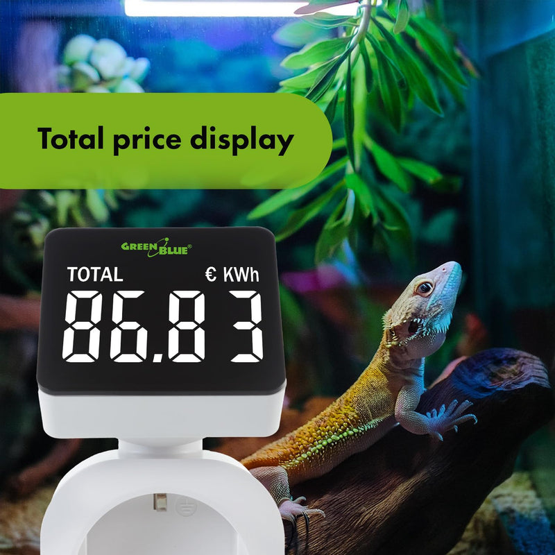 [Australia - AusPower] - Green Blue Electricity Meter, Energy Cost Meter, Digital Wattmeter, Power Consumption Meter, Energy Meter, 16 A Max: 3680 W, Display of Consumed kWh and Energy Costs 