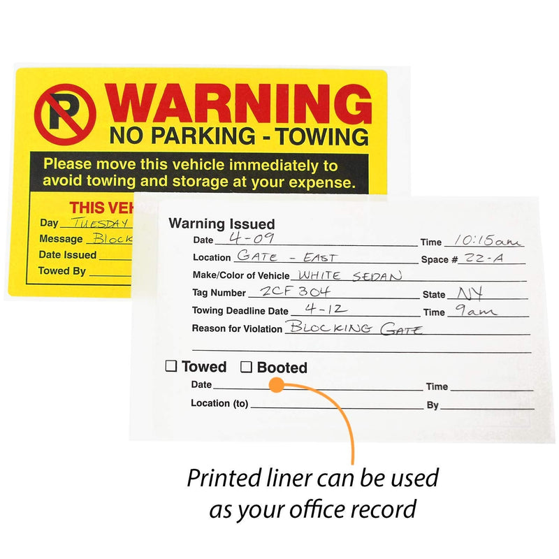 SmartSign Please Move This Vehicle to Avoid Towing Pack of 50 Parking Violation Stickers | 5" x 8"