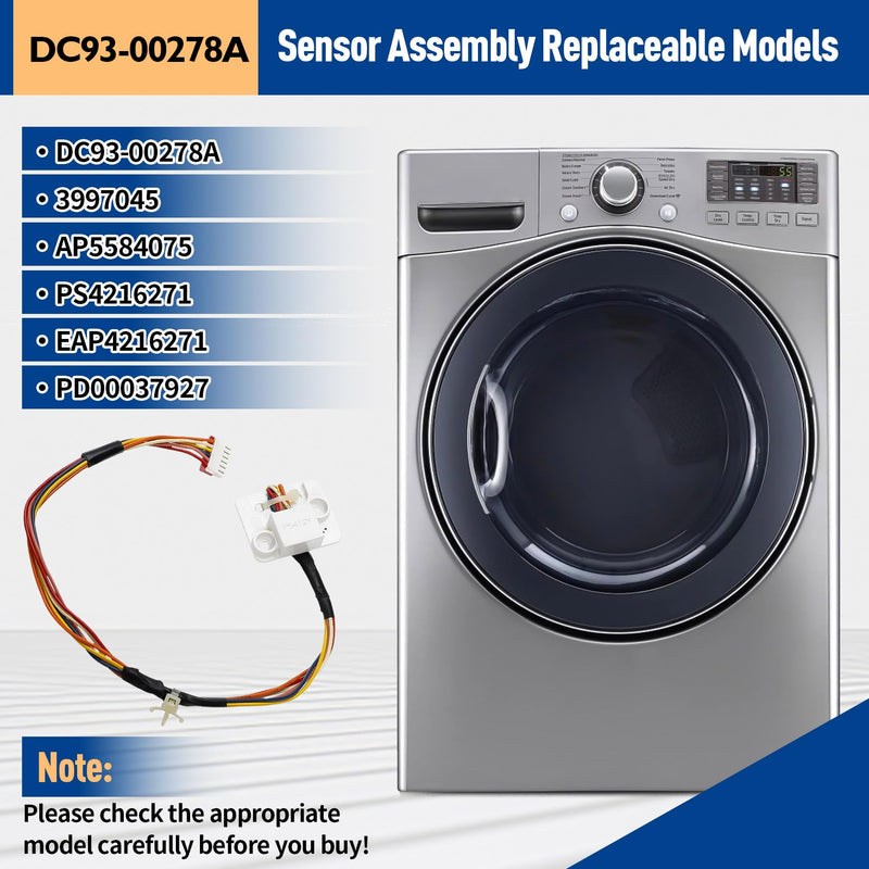 [Australia - AusPower] - DC93-00278A Washer Vibration Sensor, for Samsung, Compatible with WV55M9600AV/A5-00 WF45K6500AV/A2-00 WV60M9900AV/A5-00 WF42H5200AP/A2-00 WF56H9100AG WF45H6300AW WF50K7500AV. OEM. 1 Year Warranty 