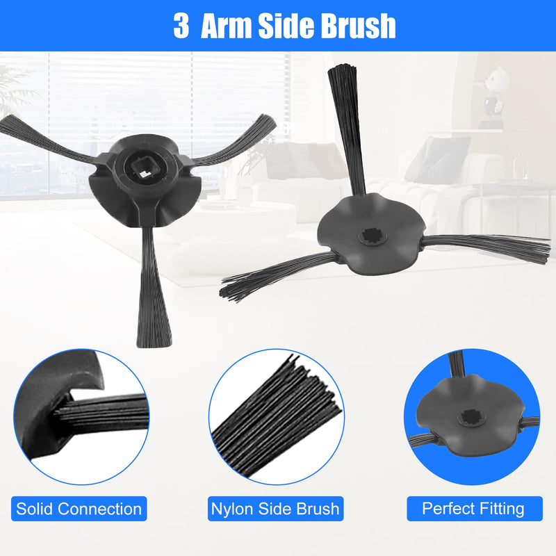 [Australia - AusPower] - RV2310AE Replacement Parts for Shark AV2310AE/RV2320S/RV2300S/UR2350AE/UR2360S Matrix Robot Vacuum Cleaner,1 Main Brush Roller, 6 Side Brushes, 2 HEPA Filters, 2 Foam Filters(Not for RV2300/RV2310) Ktis 