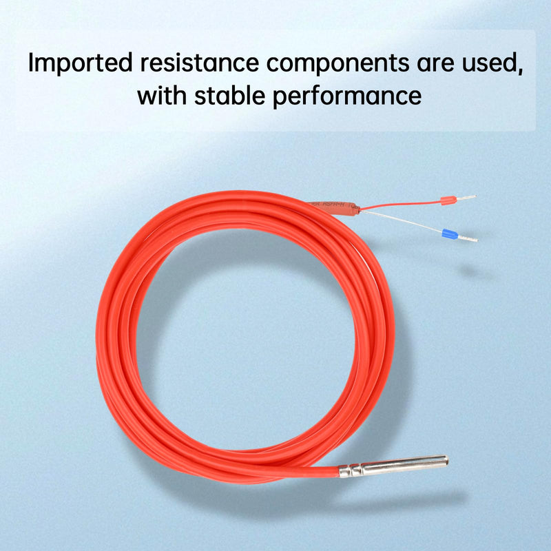 [Australia - AusPower] - Aideepen PT1000 Temperature Sensor, 2 Pieces 3 Metres Silicone Cable Digital Waterproof Temperature Sensor with Stainless Steel Probe, Temperature Measuring Range -50°C ~ 180°C 2 pieces 3 m 