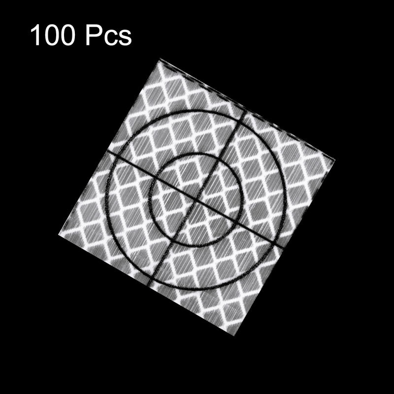 HARFINGTON 100pcs Survey Reflector Sheets 40x40mm Self-Adhesive Reflective Tape Survey Target Mark for Total Stations, White 100 40mm x 40mm