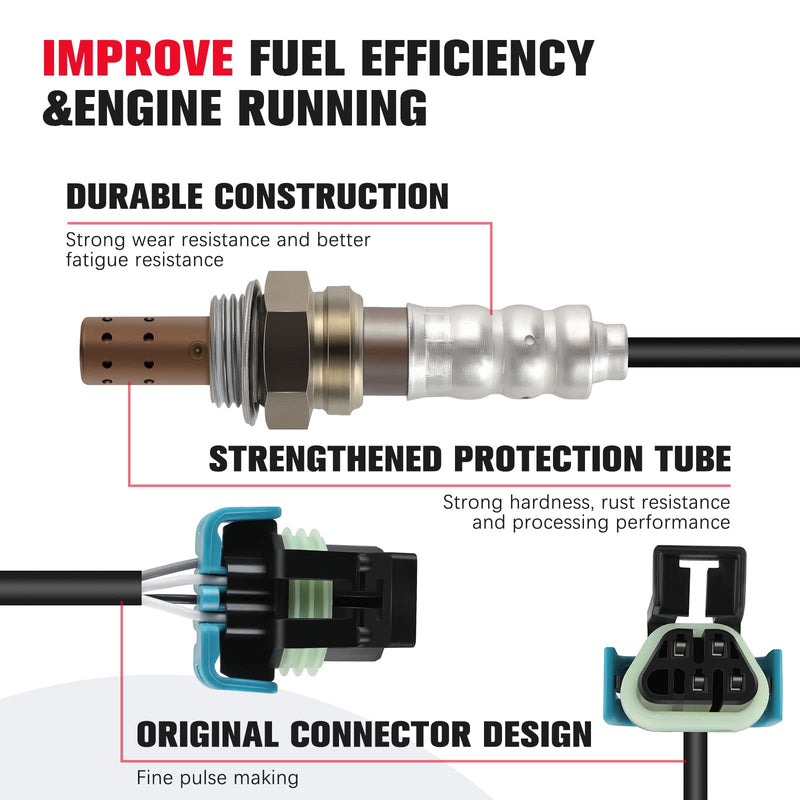 O2 Oxygen Sensor Upstream and Downstream 15282 Compatible with for Buick Verano 2012-2014, for Cadillac Escalade 2003-2006, for Chevrolet Camaro 2010-2015, for Chevrolet Caprice 2014-2017