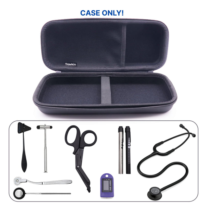 [Australia - AusPower] - Stethoscope Case for 3M Littmann Classic III, MDF Acoustica Deluxe Stethoscopes Travel Storage for EMT Trauma Shear Badges Penlights Extra Pocket for Doctor & Nurse Accessories (Galaxy Black) Galaxy Black 
