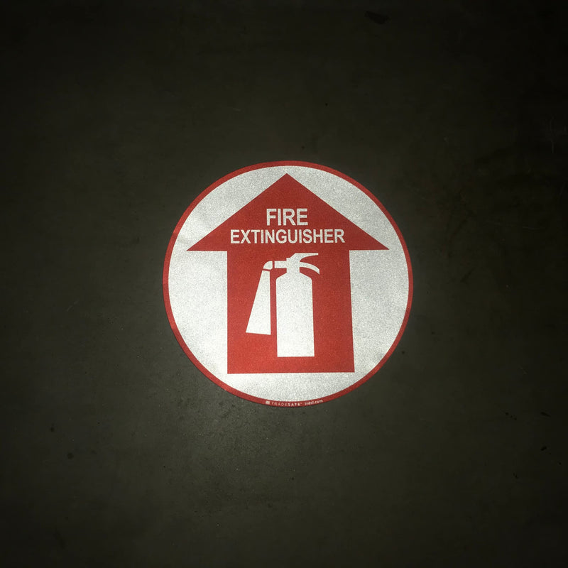 [Australia - AusPower] - TRADESAFE Fire Extinguisher Anti-Slip Floor Sticker - Fire Extinguisher Sign, Peel and Stick Adhesive Vinyl Sign, ANSI-Compliant, 17” Diameter Round Sticker 