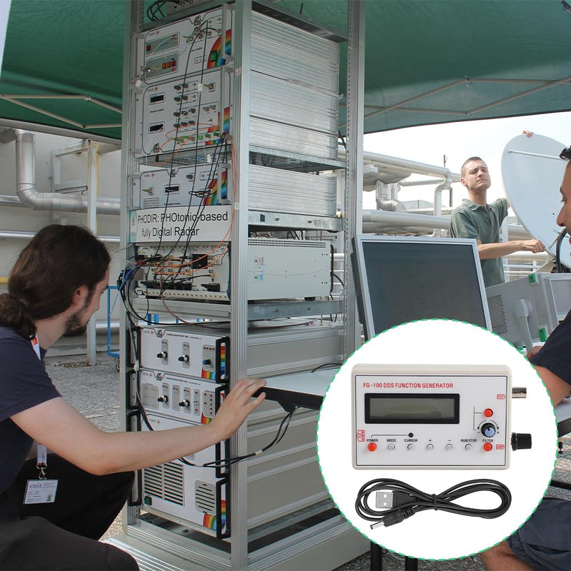 [Australia - AusPower] - 1HZ-500KHZ DDS Functional Signal Generator, Mini Function Low Frequency Signals Generators Sine Triangle Square Sawtooth Waveform Ideal for Oscilloscope Calibration Audio Testing Stress Relief 