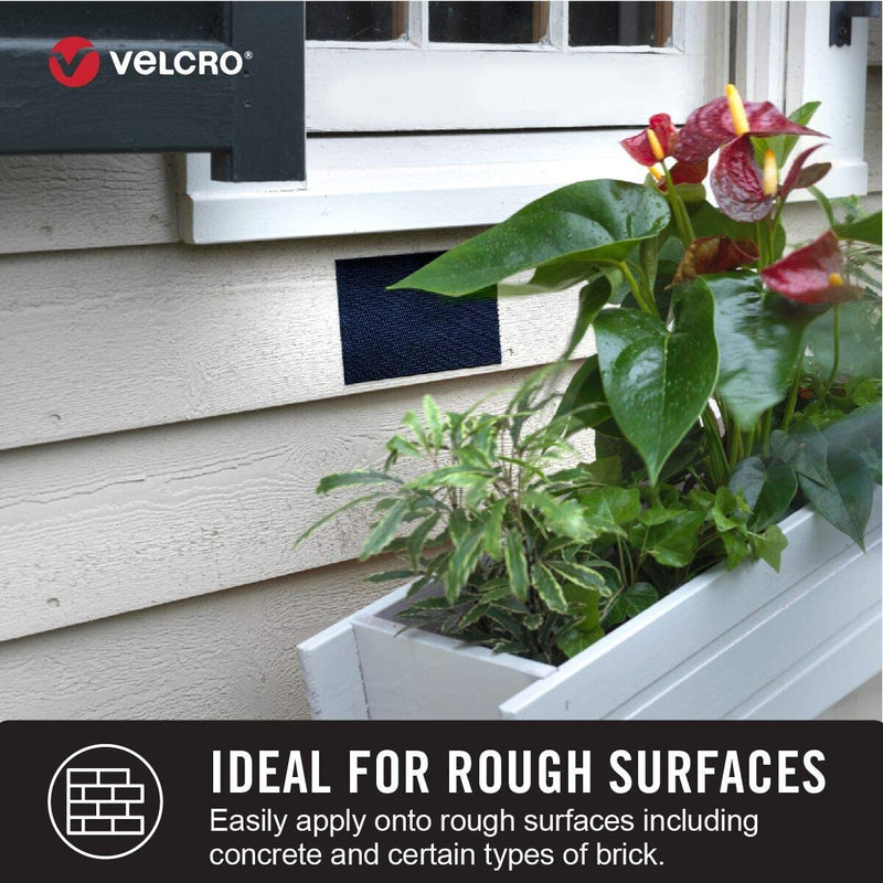 [Australia - AusPower] - VELCRO Brand Industrial Strength Fasteners | Extreme Outdoor Weather Conditions | Heavy Duty Strength Holds up to 15 lbs | 4 x 2 inch Strips, 3 Sets, Titanium,VEL-30757-USA 