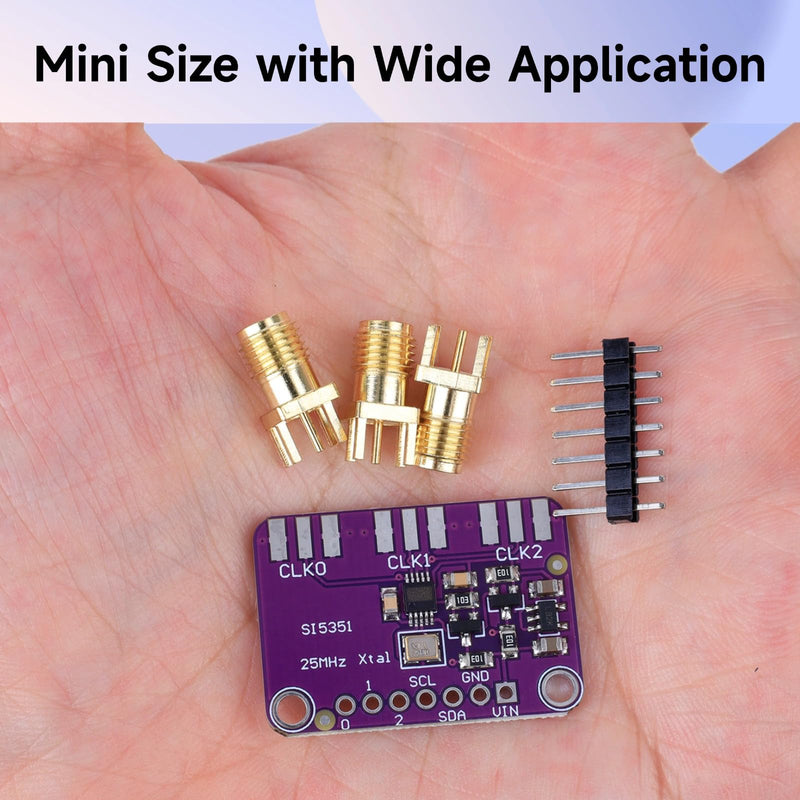 [Australia - AusPower] - High Frequency Signal Generator Si5351A Si5351 5351, 8KHz to 160MHz DC3.3-5V Square Wave Frequency Generator Board Module I2C for Arduino - 2PCS 