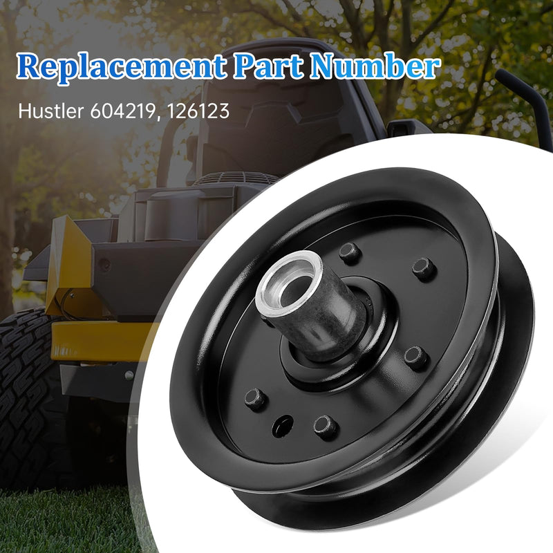 [Australia - AusPower] - UP2WIN 604219 Flat Idler Pulley Compatible with Hustler Dash 34" 42" Raptor 36" 42" 52" 54" Mower Deck, 126123 Idler Pulley Compatible with 939223 938498 938977 933614 934802, Replaces Rotary 15211 1 1P 