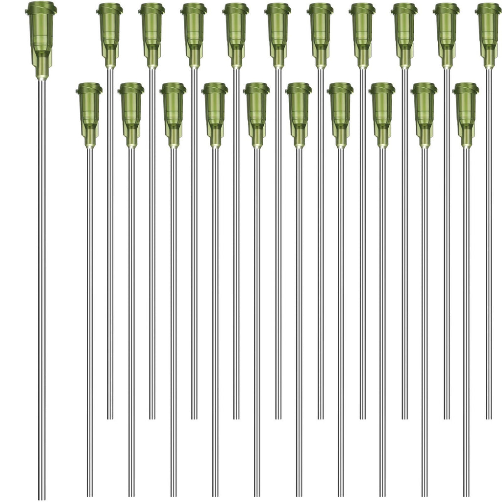 20 Pieces 4 Inch Blunt Tip Dispensing Needle with Luer Connector Industrial Syringe with Luer Connector Needles Applicator Needles (14 GA)