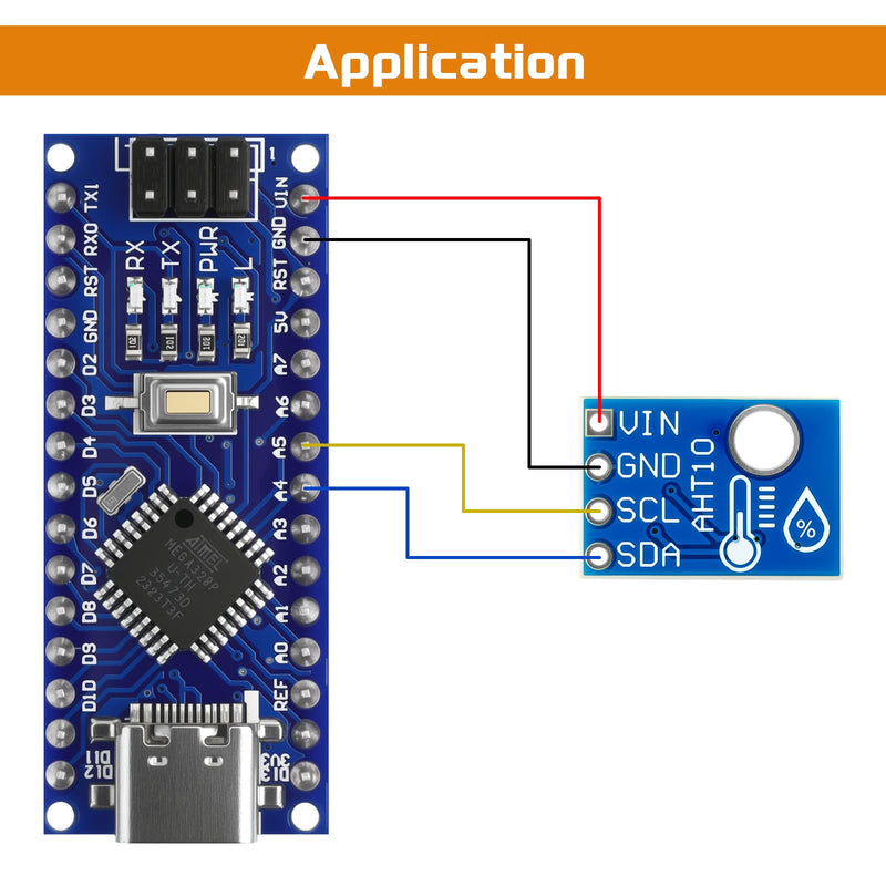 [Australia - AusPower] - 10pcs AHT10 Temperature and Humidity Sensor Module High Precision I2C IIC Communication Replace DHT11 SHT20 AM2302 
